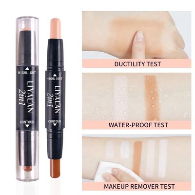 quality  Double End 3D Waterproof Custom Makeup Face Highlight Shadow Cream Contour Long Lasting Stick factory