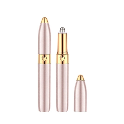 New Waterproof Portable Micro Painless Electric Eyebrow Remover Trimmer Permanent Shaver Pen For Women Rounded Eye Gold Plated Beauty 80g