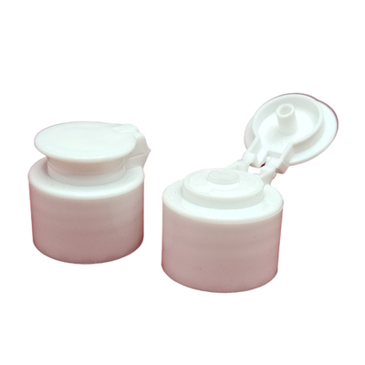Non Spill Custom Bottle Plastic Lids 24mm Plastic Cosmetic Packaging 28mm Flip Top Cap