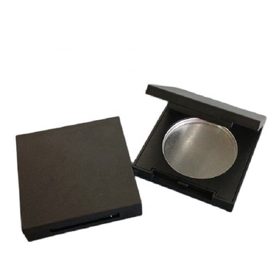 Handmade Matte Black Single High Pigment Powder Compact Eyeshadow Palette Lipstick Makeup Box 36.5mm Blush Case With Mirror