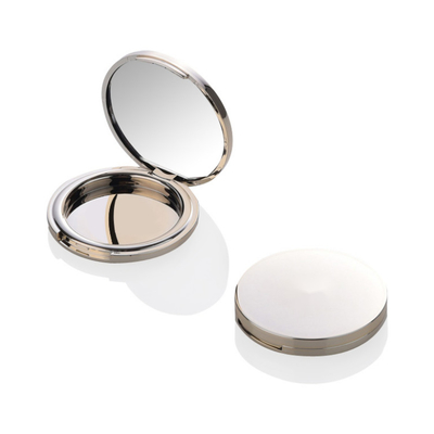 Recyclable Blush Compact Powder Case Slim Powder Case Palette 2 Round Design Refill Pressed Powder Case