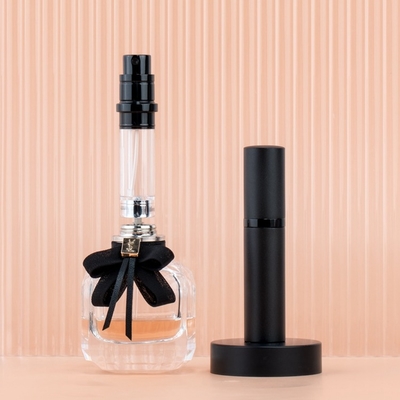 Personal Care Matte Black Roller Glass Bottle Small Capacity Hand Inflatable Perfume Bottles