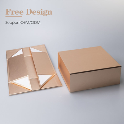 Wholesale Recyclable Luxury Golden Rigid Elegant Magnetic Gift Cardboard Gift Box ASP Packaging Paper Box