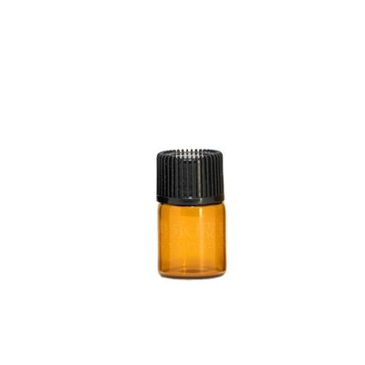 Cosmetic High Quality Durable Using Various 1Ml 2Ml 3mlAmber Mini Glass Bottles With Black Cap