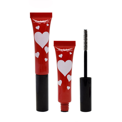 Custom Plastic Cosmetic Eyelash Brush Tube Applicator 5ml 8ml 10ml 15ml Empty Soft Squeeze Mascara Red Tube With Magic Wand