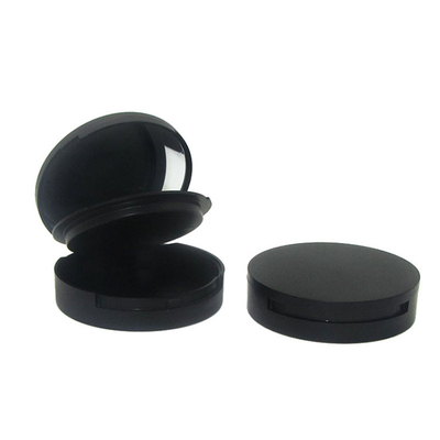 Wholesale Recyclable In Stock New Design Solid Color Loose Matte Black Powder Compact Case