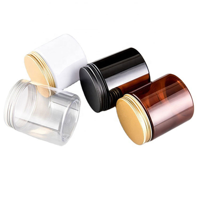 Transparent Plastic Plastic Cosmetic Essence Empty Pet Packaging Jar Cream Jar With Black Lid Baby Food Packaging