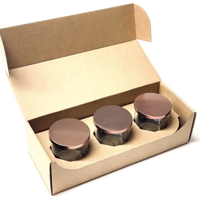 Recyclable custom cardboard box wrapped in a digitally printed sleeve 3 packs